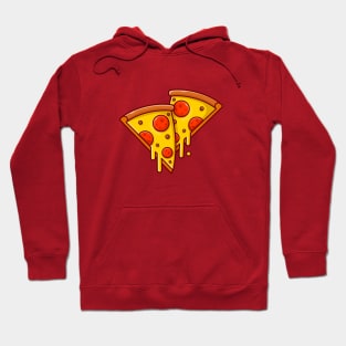 Pizza Melted Cartoon Vector Icon Illustration (2) Hoodie